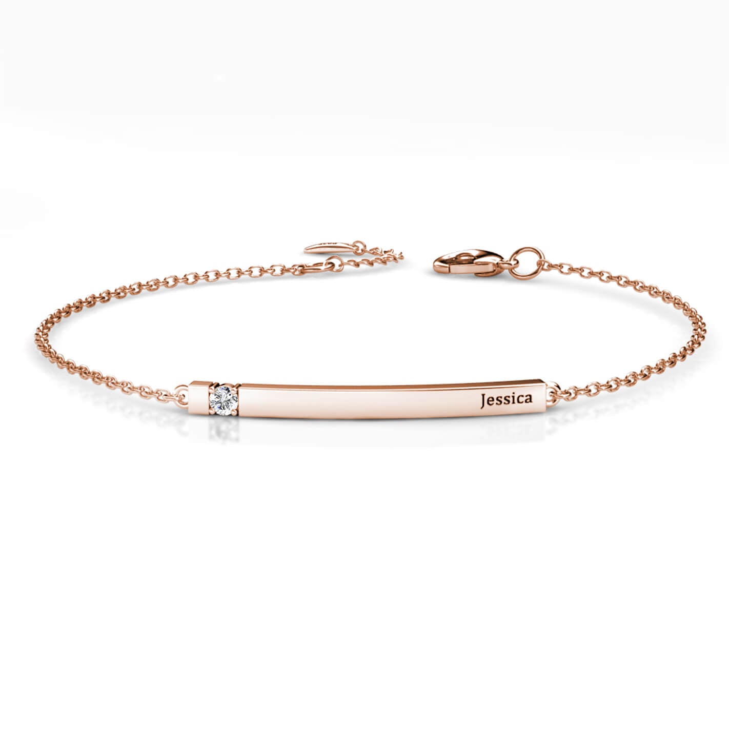 Tipsy Luxe Personalised Sleek Chain Bracelet by Tipsyfly